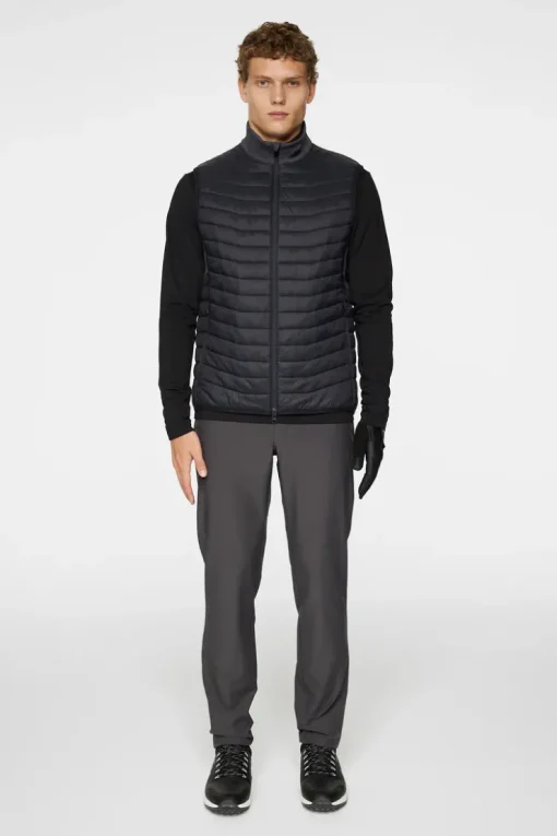 Golf|Ski<J.Lindeberg Holden Quilt Hybrid Vest Asphalt