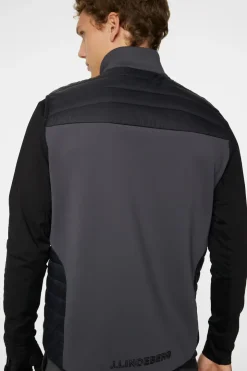 Golf|Ski<J.Lindeberg Holden Quilt Hybrid Vest Asphalt