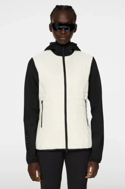 Golf|Ski<J.Lindeberg Holma Quilt Hybrid Hood WhisperWhite