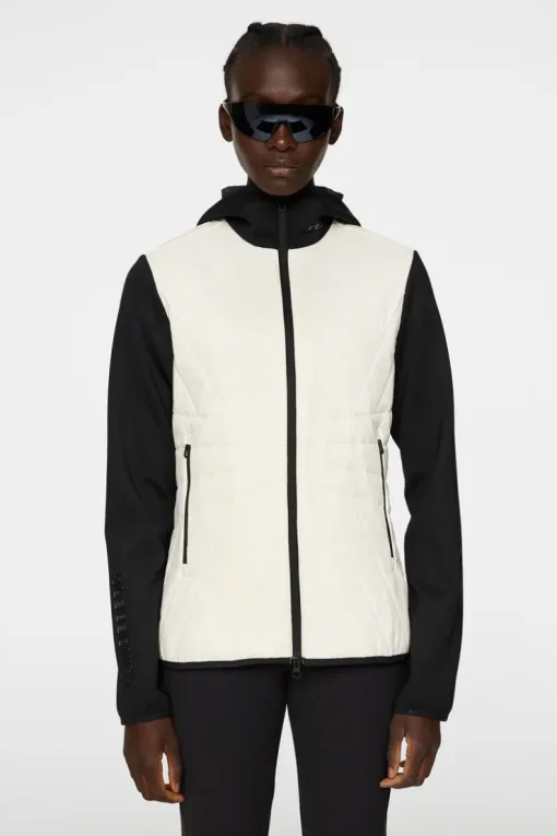 Golf|Ski<J.Lindeberg Holma Quilt Hybrid Hood WhisperWhite