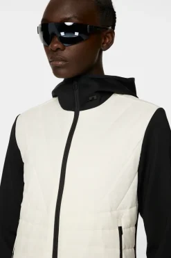 Golf|Ski<J.Lindeberg Holma Quilt Hybrid Hood WhisperWhite