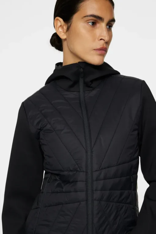 Golf|Ski<J.Lindeberg Holma Quilt Hybrid Hood Black