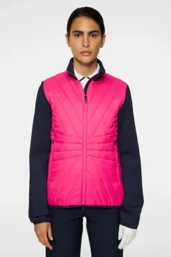 Golf|Ski<J.Lindeberg Holma Quilt Hybrid Jacket PinkPeacock