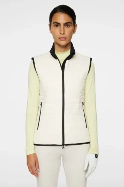 Golf|Ski<J.Lindeberg Holma Quilt Hybrid Vest WhisperWhite
