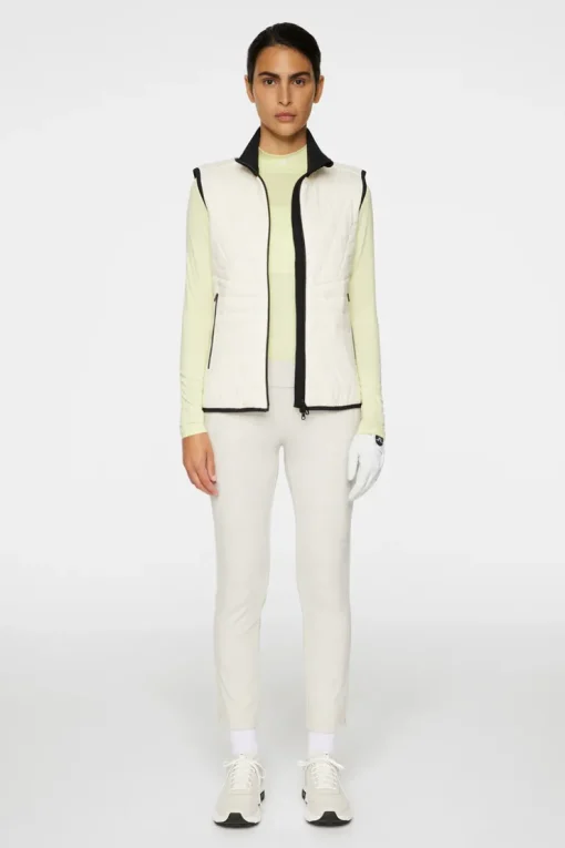 Golf|Ski<J.Lindeberg Holma Quilt Hybrid Vest WhisperWhite