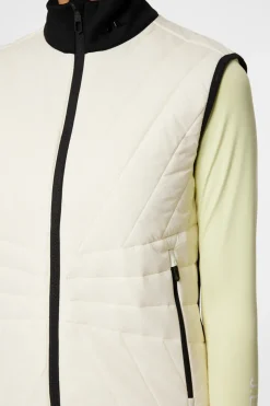 Golf|Ski<J.Lindeberg Holma Quilt Hybrid Vest WhisperWhite