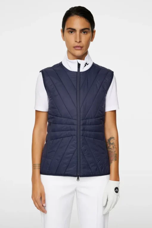 Golf|Ski<J.Lindeberg Holma Quilt Hybrid Vest JLNavy