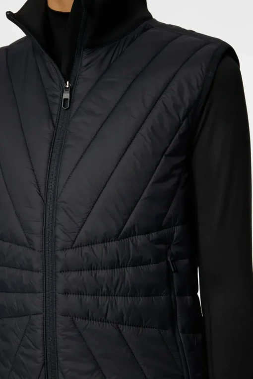 Golf|Ski<J.Lindeberg Holma Quilt Hybrid Vest Black
