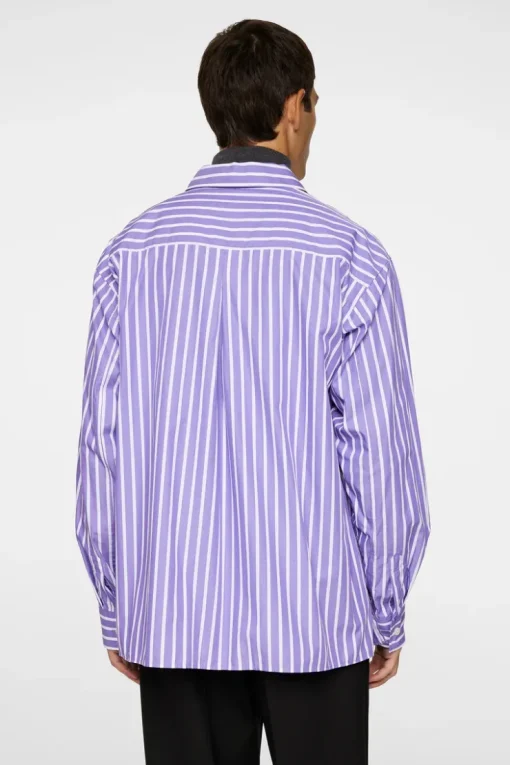 Tops|Shirts<J.Lindeberg Howard Bold YD Stripe Shirt Bougainvillea