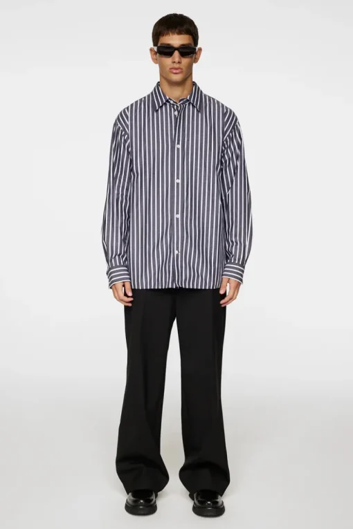 Tops|Shirts<J.Lindeberg Howard Bold YD Stripe Shirt Black