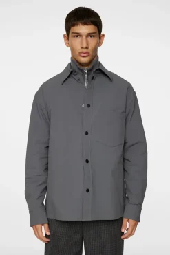 Jackets|Outerwear<J.Lindeberg Howard Tech Fleece Overshirt LavaSmoke