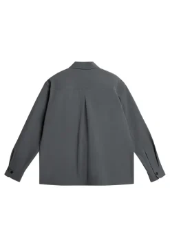 Jackets|Outerwear<J.Lindeberg Howard Tech Fleece Overshirt LavaSmoke
