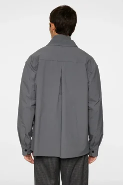 Jackets|Outerwear<J.Lindeberg Howard Tech Fleece Overshirt LavaSmoke