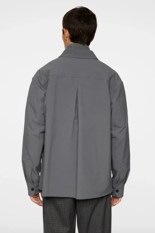 Jackets|Outerwear<J.Lindeberg Howard Tech Fleece Overshirt LavaSmoke