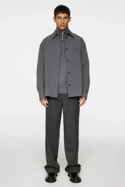 Jackets|Outerwear<J.Lindeberg Howard Tech Fleece Overshirt LavaSmoke