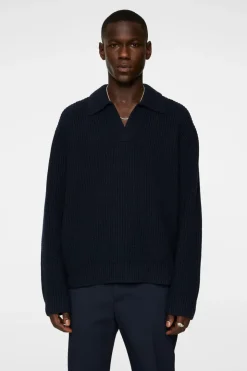 Après Ski<J.Lindeberg Jethro Heavy Polo Knit JLNavy