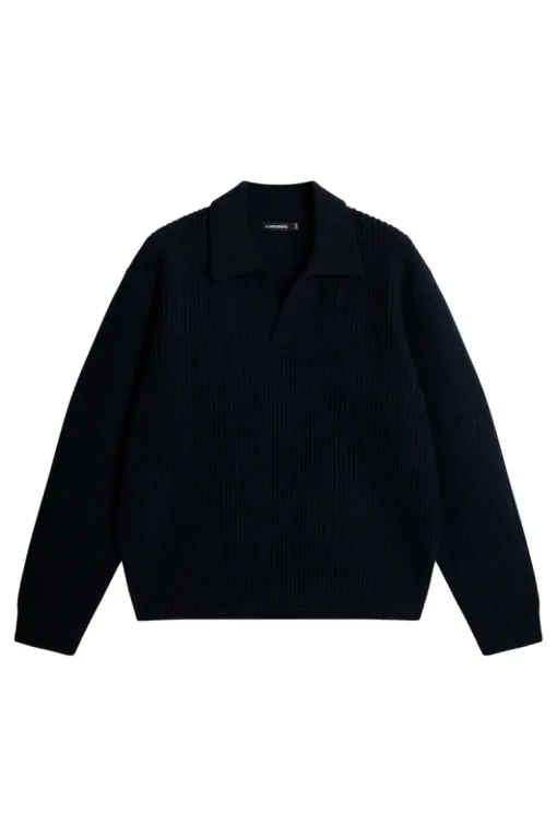 Après Ski<J.Lindeberg Jethro Heavy Polo Knit JLNavy