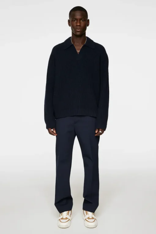 Après Ski<J.Lindeberg Jethro Heavy Polo Knit JLNavy