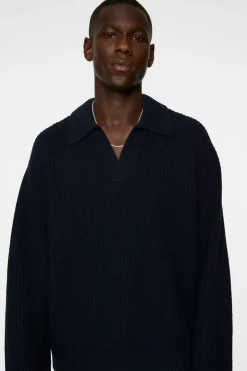 Après Ski<J.Lindeberg Jethro Heavy Polo Knit JLNavy