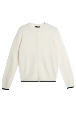 Golf|Knitwear<J.Lindeberg Joanna Knitted Cardigan White