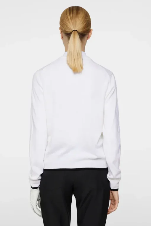 Golf|Knitwear<J.Lindeberg Joanna Knitted Cardigan White
