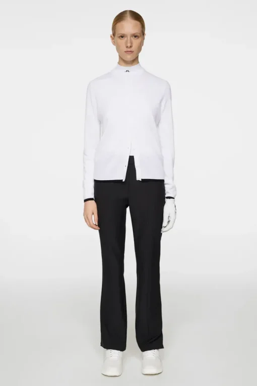 Golf|Knitwear<J.Lindeberg Joanna Knitted Cardigan White