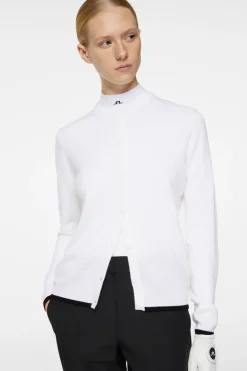 Golf|Knitwear<J.Lindeberg Joanna Knitted Cardigan White