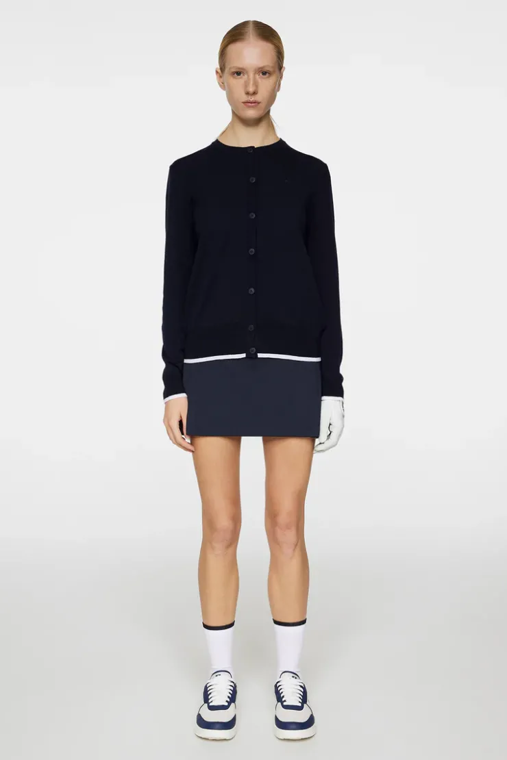 Golf|Knitwear<J.Lindeberg Joanna Knitted Cardigan JLNavy