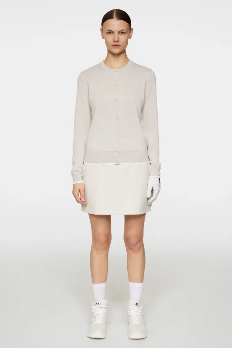 Golf|Knitwear<J.Lindeberg Joanna Knitted Cardigan Moonbeam