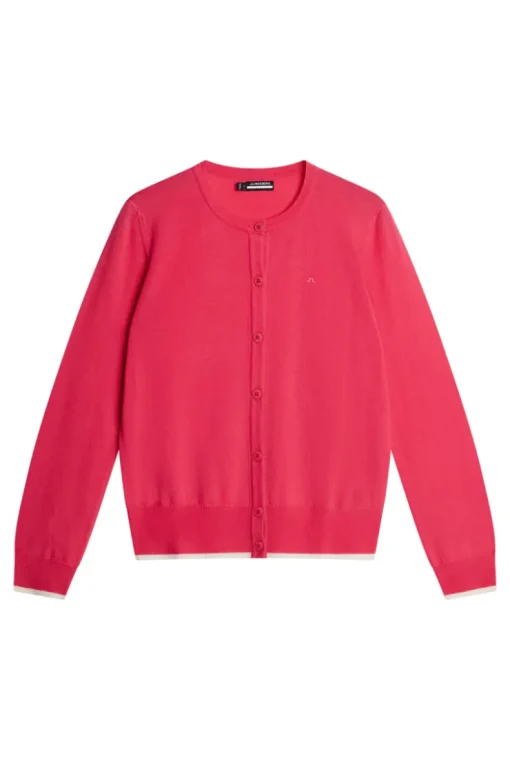 Golf|Knitwear<J.Lindeberg Joanna Knitted Cardigan Azalea