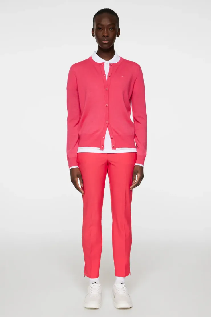 Golf|Knitwear<J.Lindeberg Joanna Knitted Cardigan Azalea