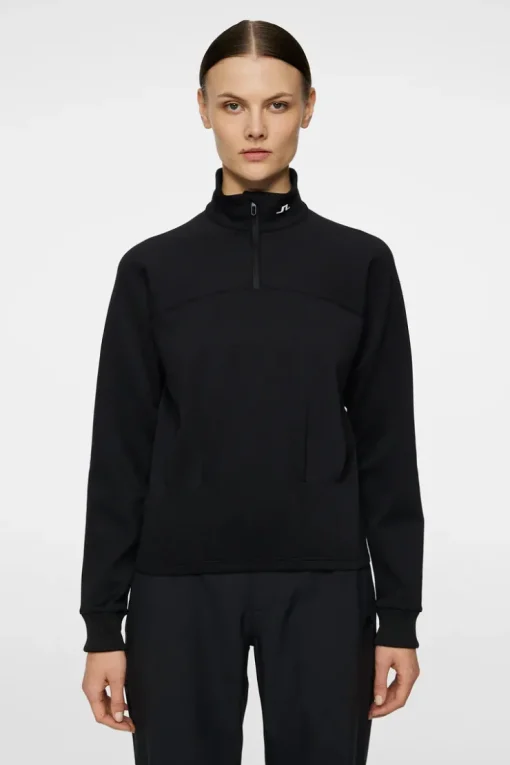 Golf|Base & Mid Layers<J.Lindeberg Jodi Quarter Zip Sweatshirt Black