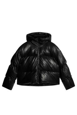 Ski|Jackets<J.Lindeberg Jolene Leather Padded Jacket Black