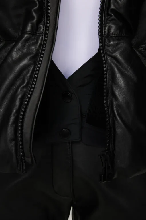 Ski|Jackets<J.Lindeberg Jolene Leather Padded Jacket Black