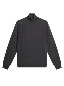Knitwear|Tops<J.Lindeberg Kaden Merino Turtle Neck LavaSmokeMelange