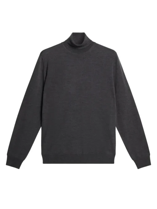 Knitwear|Tops<J.Lindeberg Kaden Merino Turtle Neck LavaSmokeMelange