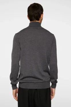 Knitwear|Tops<J.Lindeberg Kaden Merino Turtle Neck LavaSmokeMelange