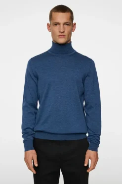Knitwear|Tops<J.Lindeberg Kaden Merino Turtle Neck KeyLargoMelange