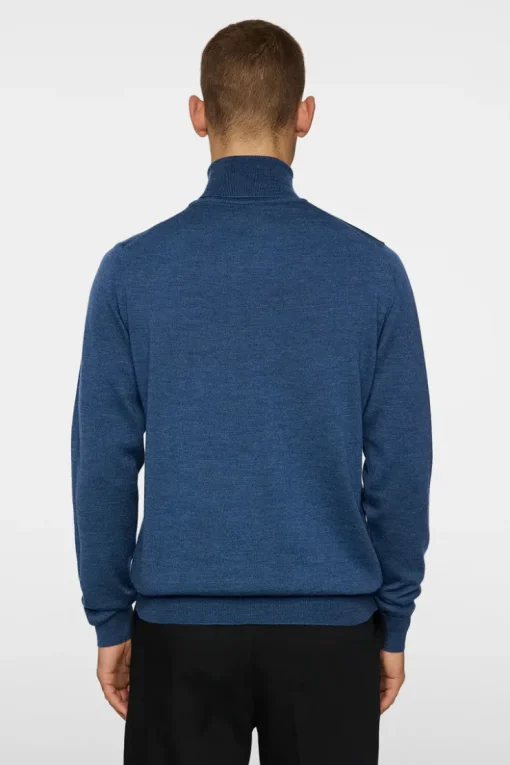 Knitwear|Tops<J.Lindeberg Kaden Merino Turtle Neck KeyLargoMelange