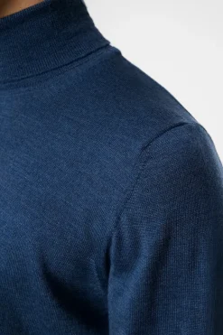 Knitwear|Tops<J.Lindeberg Kaden Merino Turtle Neck KeyLargoMelange