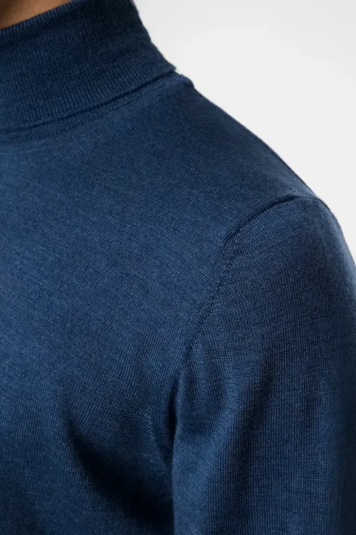 Knitwear|Tops<J.Lindeberg Kaden Merino Turtle Neck KeyLargoMelange