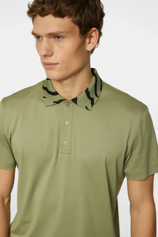 Golf|Polo Shirts<J.Lindeberg Karter Polo OilGreen