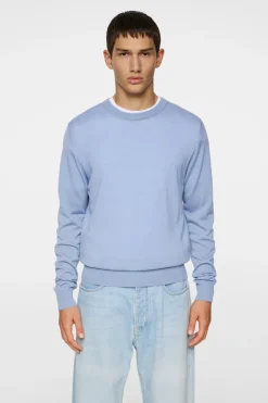 Knitwear|Tops<J.Lindeberg Keane Light Merino Crew Neck RainWashed