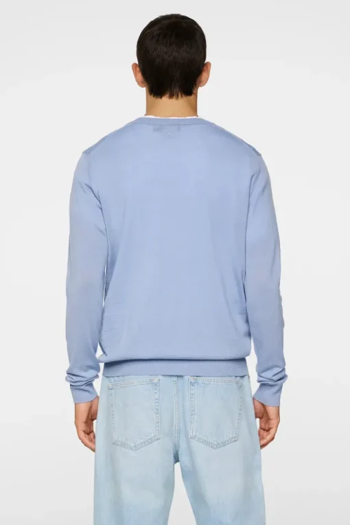 Knitwear|Tops<J.Lindeberg Keane Light Merino Crew Neck RainWashed