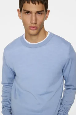 Knitwear|Tops<J.Lindeberg Keane Light Merino Crew Neck RainWashed
