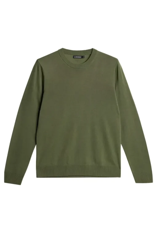 Knitwear|Tops<J.Lindeberg Keane Light Merino Crew Neck Olivine