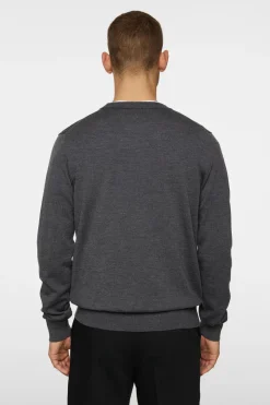 Knitwear|Tops<J.Lindeberg Keane Merino Crew Neck LavaSmokeMelange