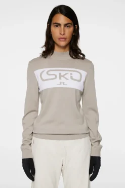 Ski|Tops<J.Lindeberg Kelby Knitted Sweater Moonbeam