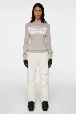 Ski|Tops<J.Lindeberg Kelby Knitted Sweater Moonbeam