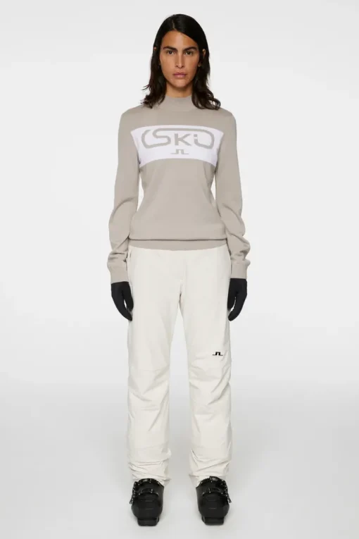 Ski|Tops<J.Lindeberg Kelby Knitted Sweater Moonbeam